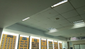 Unorganized waste near the school classroom